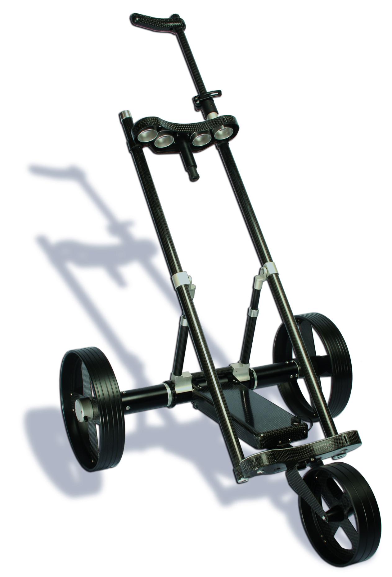  golf caddy with electric drive and carbon fibre structure